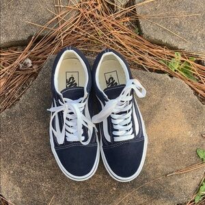 Vans Navy and White Women's Sneakers
